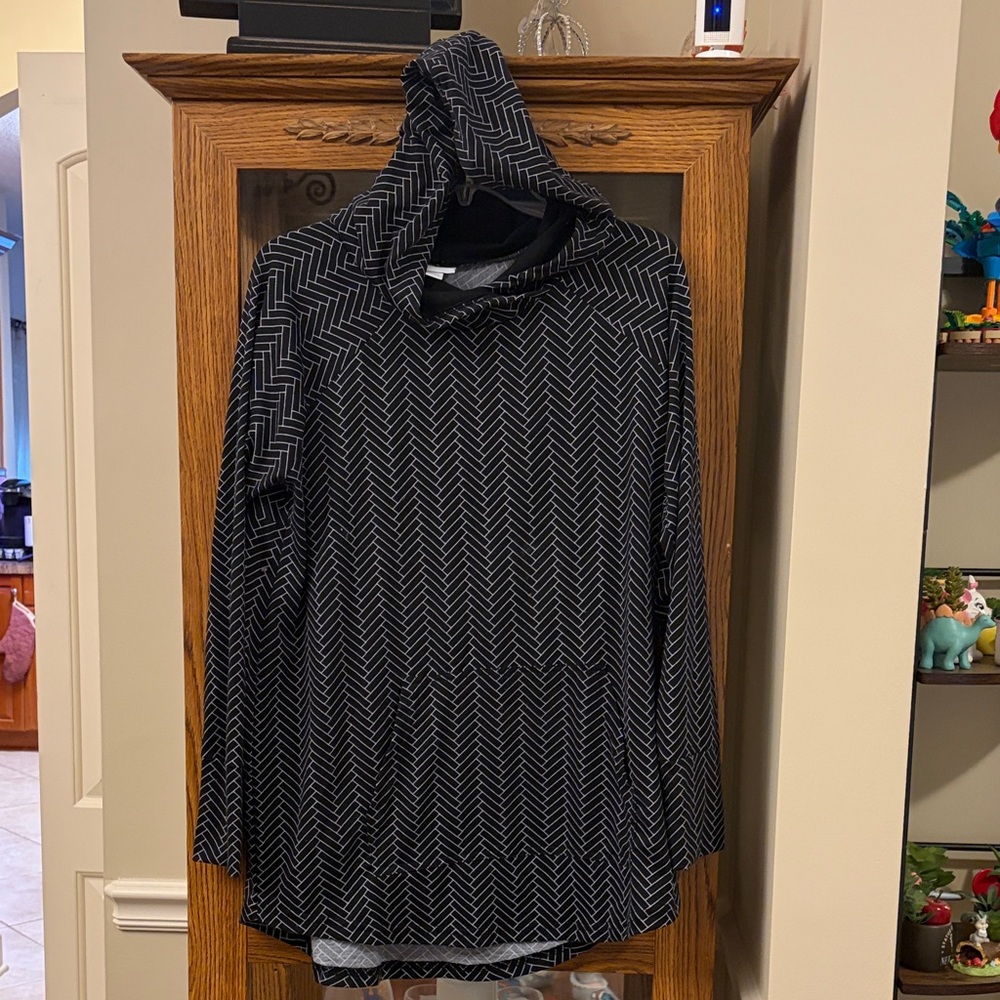 Black and White Chevron Hoodie